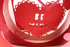 Valentines Day Shadow Box Tunnel Card, Cricut Joy Compatible Product Image 8