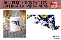 Maryland State Sunflower Sublimation Product Image 1