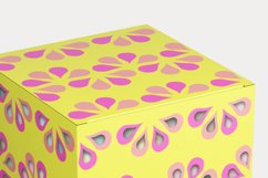 Yellow Floral Ornaments Cuttable Cube Gift Box with Holes Product Image 2