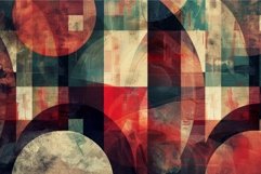 Abstract geometric art with overlapping circles Product Image 1
