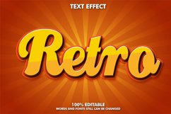 3D Editable Text Effect - Retro Style Product Image 1