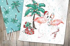 Tropical Christmas digital paper pack Product Image 6