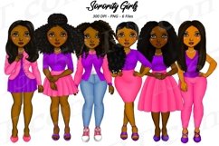 Sorority Girls Clipart African American Natural Hair Product Image 1