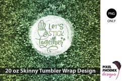 Green leafy 20 oz tumbler Sublimation Design Product Image 1