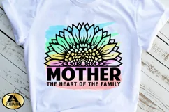 Mom Sublimation Mothers day PNG Mother Watercolor Sunflower Product Image 3