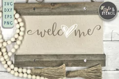 Valentine Welcome Heart SVG - PNG, DXF, EPS, SVG, Cut File Product Image 4