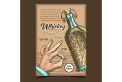 Whiskey Original Recipe Advertising Poster Vector Product Image 1