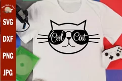 Cool Cat svg, funny cat svg cut file, funny cat shirt svg Product Image 1