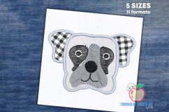 Dog Head Applique Design Product Image 1