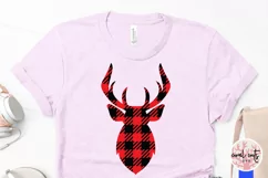 Buffalo Plaid Deer - Christmas SVG EPS DXF PNG Product Image 4