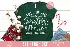 This Is My Christmas Movie Watching Shirt SVG Product Image 1
