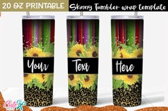 Serape and leopard 20 oz Skinny Tumbler wrap Product Image 1