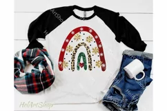 Christmas Rainbow png, Sublimation png, Leopard print png Product Image 2