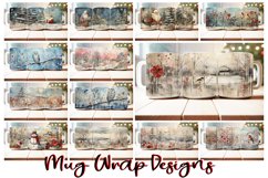 120 Flower Mug Wrap Bundle, Floral Sublimation PNG, Snowman Product Image 9