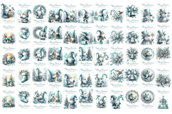 Merry Christmas Card. Printable cards BUNDLE Product Image 2