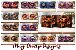 160 Halloween Mug Wrap PNG Bundle | 11oz 15oz Sublimation Product Image 8