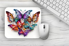 Colorful Butterflies Mousepad Sublimation Design, Animal Mou Product Image 1