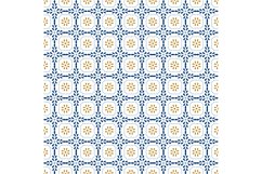 Mediterranean decor pattern. Lisbon tile ornament, decorativ Product Image 1