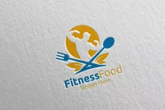 Fitness Food Logo for Nutrition or Supplement Concept 73 Product Image 4