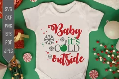 Baby It's Cold Outside Svg. Christmas Sweater Svg. Product Image 1