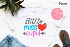 Little Miss Cupid Svg | Cupid Svg | Valentine's Day Svg Product Image 1