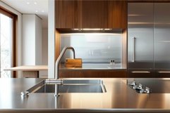 Modern kitchen interior with stainless steel appliances Product Image 1