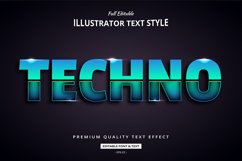 Gradient Techno Future 3D Illustrator Text Style Effect Product Image 1