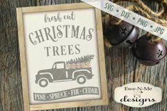 Fresh Christmas Trees Old Truck Side Rails SVG DXF Files Product Image 1