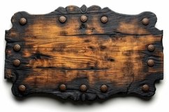 Vintage Wooden Nameplate Signboard Product Image 1