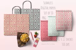 Seamless Valentine Papers Love and Xoxo 10 PNG files Product Image 6