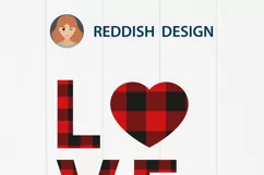 Love Plaid Heart SVG vector design SVG EPS JPG PNG Product Image 2