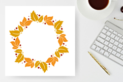 Autumn foliage frame|Fall leaves wreath Product Image 4