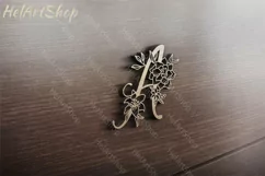 Letter A svg, Monogram font svg, Floral alphabet svg / cut Product Image 3