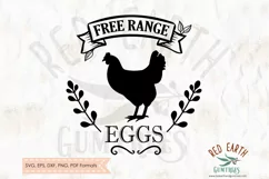 Free range eggs, chicken, Farm in SVG, DXF, PNG, EPS, PDF Product Image 1