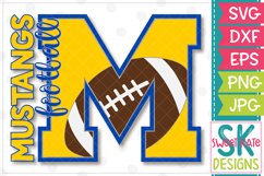 M Mustangs Football SVG DXF EPS PNG JPG Product Image 2