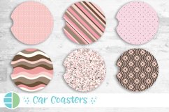 Car Coaster Sublimation Design - Pink Patterns - Circles Product Image 1