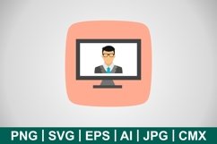 Vector Online Work Icon Product Image 1