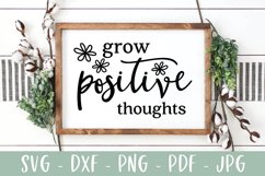 Grow Positive Thoughts SVG | Inspirational SVG Product Image 1