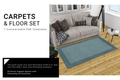 3 Types of Carpets & Floor in Living Room Mockup Set Product Image 1