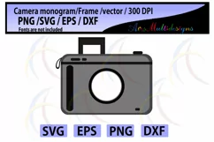 camera monogram / Monogram SVG cut file / monogram frames / camera clipart svg / SVG DXF for Cricut Design Space, Silhouette Studio Product Image 2