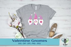 Valentine's Day Gnome SVG | Hugs and Kisses Gnomes Product Image 1