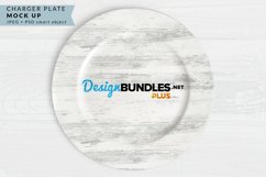 Faux Wood Charger Plate Mock up Product Image 1