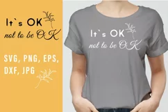Mental Health Svg, Depression Svg, Its OK not be OK Png Product Image 1