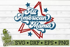All American Mama Patriotic July 4th SVG Product Image 2
