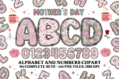 Mother's Day Alphabet clipart, mother’s day letters doodle Product Image 1