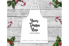 Christmas White Apron Mockup, Chef Apron Template Mock Up Product Image 1