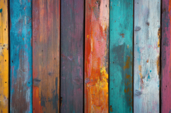 Colorful Wooden Planks Background Wallpaper Product Image 1