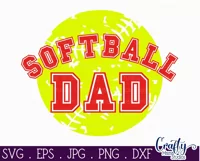 Softball Dad Grunge | Sports Svg Design Cut File Product Image 2