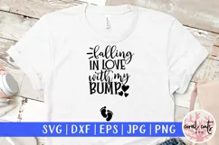Falling in the love with my bump - Pregnant Mother SVG Product Image 1