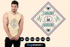 Cardio is Hardio Hand Lettering SVG Product Image 1
